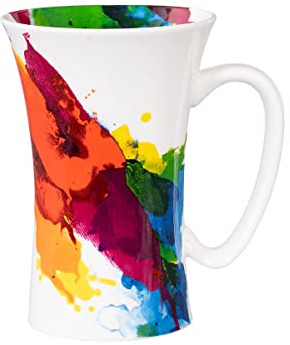 tea4chill Könitz Kaffeetasse Mega Mug Colour Flow. Teetasse 610ml, Xxl Jumbotasse aus Fine Bone China Porzellan