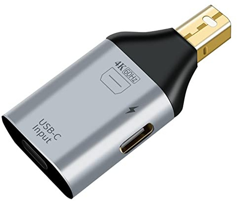 Dciustfhe USB C Adapter Type-C Female to -Compatible DP MiniDP Male Adapter HD Video 4K@60Hz (MINI DP-Compatible Interface)