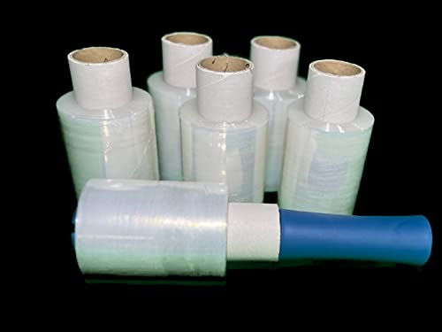 40 Rollen Wickelstretch kurz + Abroller Stretchfolie Handstretchfolie transparent 100 mm 150 m 20 my