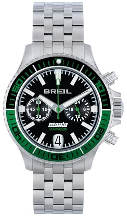 Breil – MANTA P.R.O. Stålklocka för män, gRÖN, En storlek, armband