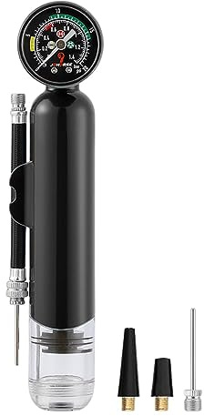 Luftpumpe für Bälle – Aufblaspumpe mit -Druckanzeige, Spielzubehör für den Außenbereich, für Fußball, Basketball, Fußball, Fußball, Demaxiyad