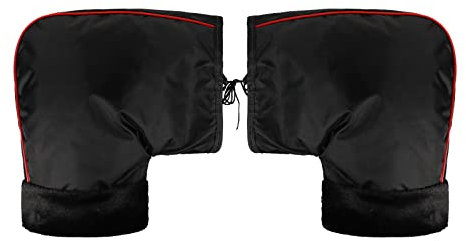 IBLUELOVER Handschuhe Motorradlenker Handwärmer Motorrad Lenkerhandschuhe Winter Warme Schutzhandschuh Wasserdicht Winddicht Fahrrad Muff Plüschfutter Lenkerzubehör für Roller Radsport