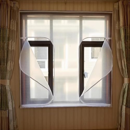 Fensterisolierung,Isolierung Fensterfolie, Fenster-Isolierset for den Winter, for Innenfenster, Sichtschutz, Thermo-Abdeckung, Fenster-Isolierfolie, winddichter Kälteschutz, anpassbar (300 x 300 cm) (