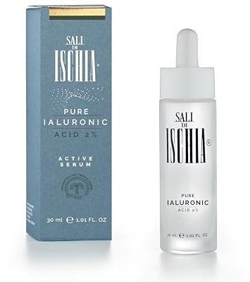 Sali di Ischia [30 ml.] - Acido Ialuronico 2% - Idratazione Multistrato - Formula Priva di Oli - 3 Pesi Molecolari a Concentrazione Combinata - Nickel Tested