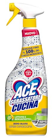 ACE Spray Sgrassatore Cucina, Limone e Bergamotto, 600ml