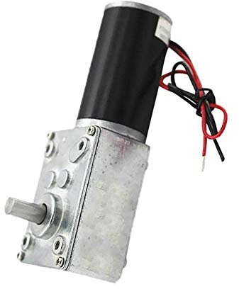 DC electronic starter Worm Reversible High Torque Turbo Worm Gearbox Micro-electronic starter, Mini Right Angle Geared Reducer electronic starter, DIY Driver Parts: 80RPM, Voltage: 12V) Stepper starte