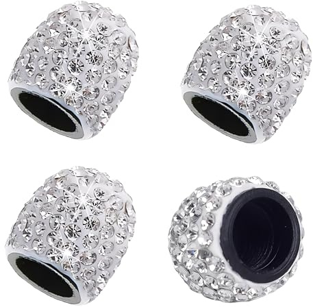 Esshogo 4 PCS Universal Auto Ventilkappen, Kristall Diamant Glitzer Strass
