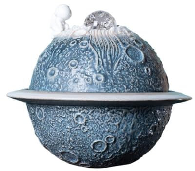 XUJUAN-0227 Fuente de Mesa Adornos de Agua en Streaming for Oficina, Fortuna, Feng Shui, Decorativos, creativos, luz, Lujo, Ciclo, humidificación, Fuentes Redondas Decoración de Regalo