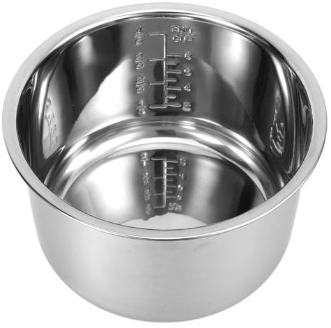 IMIKEYA Olla Interior Acero Inoxidable Repasadora Olla para Cacerola Eléctrica Capacidad Revestimiento Antiadherente Recambio para Cocedor Arroz Multipropósito Uso Familiar