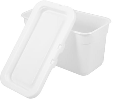 IWOWHERO Contenitore Porta Capsule Per Bucato e Detergente in Polvere, Scatola Portaoggetti in Plastica Bianca Capacità 60 Capsule, Organizer Per Lavanderia e Stoccaggio Versatile