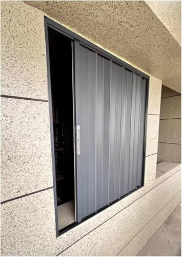 SAFWELAU Scheunentür Sliding Door Schiebe-Falttür aus Aluminium für Küche, Speisekammer, Schrank, Schlafzimmer, Schiebe-Trennwand für Ziehharmonika-Türen(34x80in(86x203cm))