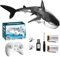 2.4Ghz Remote Control Shark Toys for Boys Kids, 1:18 Scale High Simulation Shark for Pool, Electric RC Shark Fish Toys with Light & Spray Water Function for 4 5 6 7 8 9 Year olds Kid Boys Girls