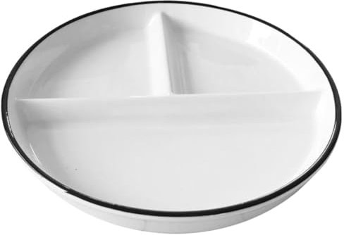 SOLUSTRE Plato De Compartimentos Seccionados Para Control De Porciones Bandeja De Servicio Cerámica Para Snacks y Comidas Ancianos y