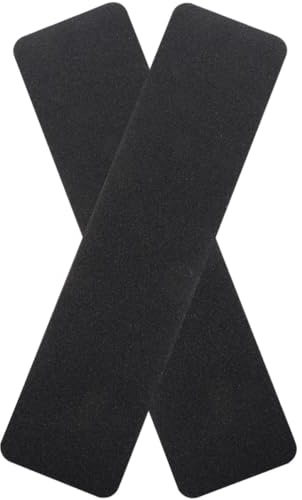 DIYEAH Tira Antideslizante Para Suelo De Ducha y Escaleras 2 Piezas Pvc Negro Mate Adhesivo De Seguridad Resistente Al Desgaste Para Baño y Exterior