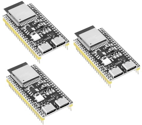 RUIZHI con ESP32 S3 ESP32-S3 DevKitC-1-N16R8 Scheda di sviluppo con Doppia interfaccia Type-C e 2,4-GHz WLAN Bluetooth 5.0 Saldatura Compatibile con Arduino(3 Piezas)