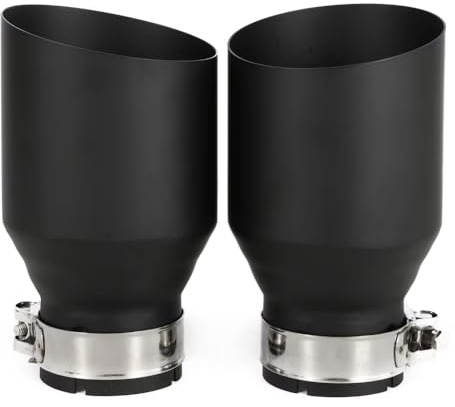 Terminale Di Scarico Per Auto Silenziatore Dritto In Acciaio Inox Terminale Punta Scarico(51MM IN 76MM OUT)