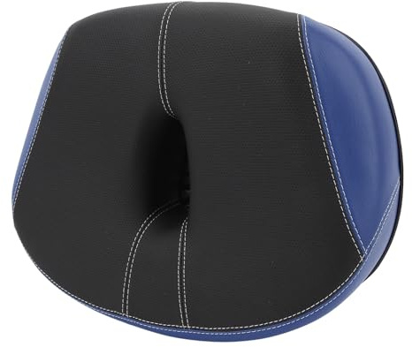 Tbest Näslös Cykelsits Bred Bekväm Cykelsadelbyte Förtjockad Ihålig Andningsbar Stötdämpande Kudde för City Mountainbike Män Kvinnor Memory Foam PU-läder (Blå)