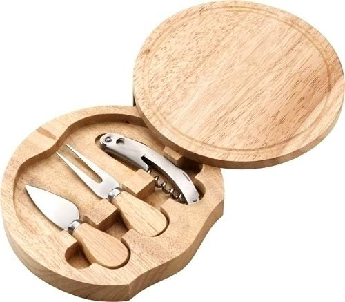 Set formaggio, tagliere contenitore in legno