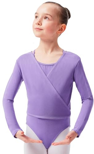 tanzmuster Ballett Wickeljacke Mädchen - Mandy - Gr. 92-170 - extra weicher Baumwollstoff - Ballettjacke zum Wickeln für Kinder