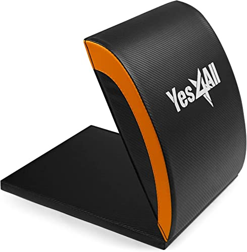 Yes4All Bauchmuskel-Matte, Ab Übung Matte Core Trainer, Gymnastikmatte mit Steißbein Schutzpolster/Bauchkeil - Bauchmatte Unterstützung für Abdominal Training, Sit-Up-Pad Bauch