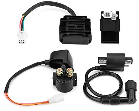 Bobina de encendido, Fydun bobina + unidad CDI + regulador rectificador + solenoide para PIT Quad Dirt Bike ATV