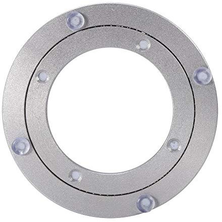 Regun Schwenkplatte, Hochleistungs-Aluminiumlegierung drehende Lager-Drehteller-runde Tisch-Glatte Schwenkplatte, für Tischbedienungs-Messe-Anzeigen (Größe: #1)