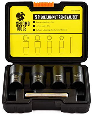 Segomo Tools 5 stycken metric lug mutter och bult extraktor borttagningsuttag set (17 mm – 22 mm) – NBE1722 mm