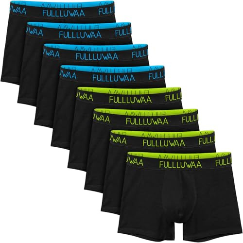 Fullluwaa Herrens Boxer Shorts 8-pack Briefs Bomull Herr Retro Shorts Boxer Underkläder S, M, L, XL, XXL, XXXL