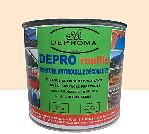 DEPROMA Peinture glycéro Fer Antirouille métaux 500g - BEIGE