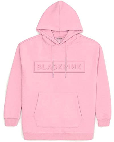 BlackPink Sudadera con capucha Logo Nue Oficial Unisex Rosa Suéter