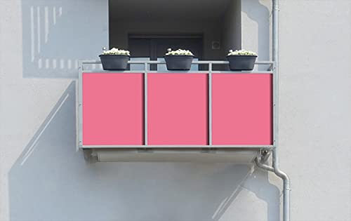 Wallario Balkonverkleidung, Sichtschutz, Windschutz, Meterware nach Maß - Motiv Pastellrot (Grundpreis: 27,95Eur/m)