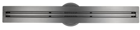 BERNSTEIN Duschrinne Duschablauf 80cm für Duschkabine Gunmetal Komplettset, Duschablauf Edelstahl-Wandablauf FlexM03 für Badezimmer