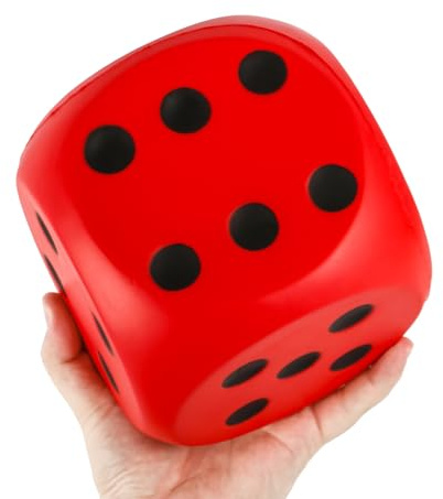 15cm Schaumstoffwürfel Groß, Rot Riesige Schaumstoffwürfel Weich Schaumstoff Spiel Würfel Jumbo Würfel Lustiges Lernspielzeug für Zuhause Klassenzimmer Party