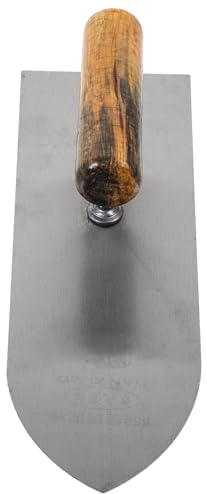 Hemoton Stainless Steel Concrete Finishing Trowel Hand Tool with Pointed Design for Precision Narrow Corners Comfortable Grip for Indoor and Outdoor Plastering Projects 9.64 X 3.42 X 2.75 Inches