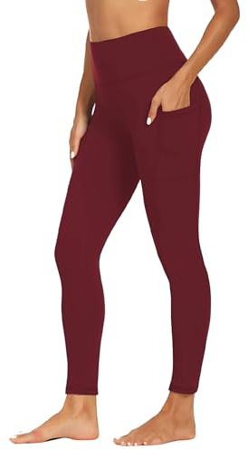 Merlvida Sport Leggings Damen High Waist Blickdicht Sportleggins Damen Lang mit Taschen Bauchweg Sporthose Gym Leggins Push Up Stretch Hose Workout Yoga Fitness