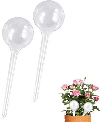 2 Stück Kleine Pflanzen Gießkugeln, 13x5cm Pflanzen Bewässerungskugeln Topfpflanzen Selbstbewässerung PVC Bewässerung-Kugeln Wasserspender für Pflanzen