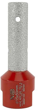 NBB Diamant-Fräser mit M14-Fingerform Diamant-Fräsbohrer Diamant Reibahle Fasfräser Fasenschneider zum Erweitern und Formen eines Lochs von Fliesen Keramik Porzellan Granit Marmor trocken (dia.15mm)