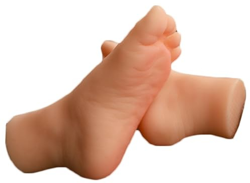 LKYLVEE 1 Paar Mädchen Füße Schaufensterpuppen Silikon weibliches Fußmodell für Schmuck Sandale Schuh Socke Display Kunst Skizze,Flesh,15cm