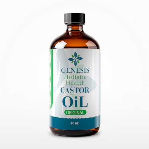 Genesis Holistic Health Organic Castor Oil, Cold Pressed, Hexane Free