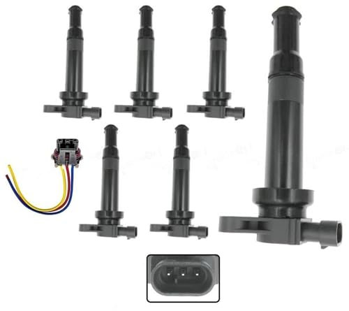 Zündungen 6Pcs 27301-3E100 Zündspule Stecker Für Kia Für Optima 2006 V6 2,7 L UF-554 273013E10 0 27301 3E100 Motore Zündspule(Coil and Plug)