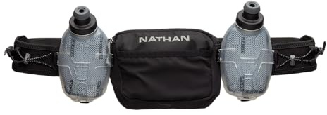Nathan Laufgürtel, Hydration mit Flasks, Aufbewahrung von Taschen, Trail Mix Plus, Laufgürtel für Wasserflasche, isoliert, Walking, Hiking