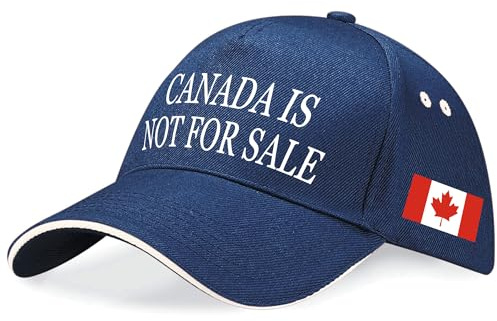 Purple Print House Canada is Not for Sale Baseball Cap Maple Leaf Canadian Patriotic Statement Men Women Hat
