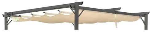 Toile de Rechange pour pergola rétractable en Polyester 180 g/m² imperméable (3 x 4 mètres)