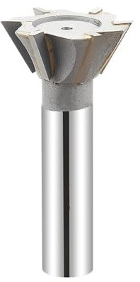 FCOVIRLEN Fresas de Cola de Milano, Fresas de Mango Recto Herramienta de Corte de Cola de Milano YG8, Fresa de aleación de tungsteno y Cobalto, 45, 55 y 60 Grados, Varios tamaños(25mm x 60)