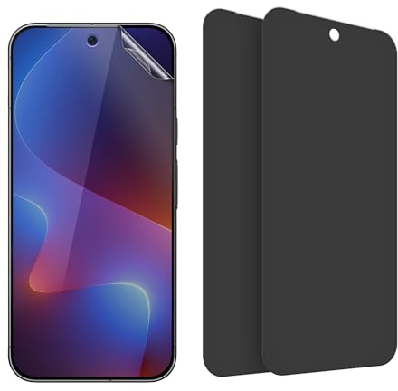 kwmobile Pellicola Privacy per Google Pixel 11 Pro/Pixel 10 Pro/Pixel 9 Pro - Privacy Screen per Smartphone - Set di 3 Filtri Anti Spy - Filtro Schermo Protettivo Cellulare