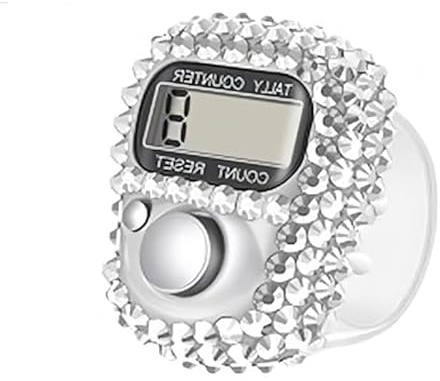 Dwuww Contatore elettronico per dita contatore clicker, comodo contatore digitale portatile, mini contatore di giri ripristinabile per accessori per il conteggio delle merci da golf, contatori di giri