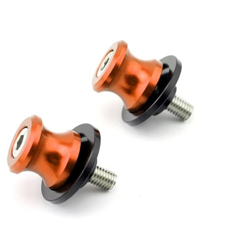 HUISI Carretes basculantes de 8 m Aptos for Kawasaki Z400 Z650 Z900 Ninja 400 650 ZX6R ZX10R Z H2 SE Versys Tornillo Soporte Deslizante Accesorios Moto(Orange)