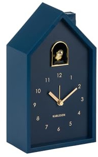 Karlsson Wall Clock Modern Cuckoo 'ORO' - BLUE (KA6077DB)