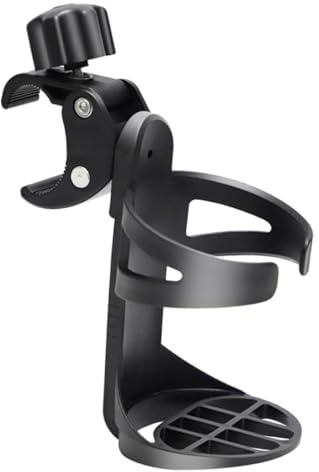 Portavasos para Silla de Ruedas Negro Pp, Soporte de Taza | Desmontable, para Café y Tazas, Compatible Scooter, Accesorio Práctico para Uso Diario