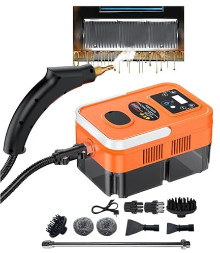 Pulitore a vapore, potente vaporizzatore portatile da 3500 W con 3 testine, serbatoio dell'acqua da 1200 ml, pulitore a vapore ad alta pressione da 3,5 bar per la pulizia delle finestre di casa